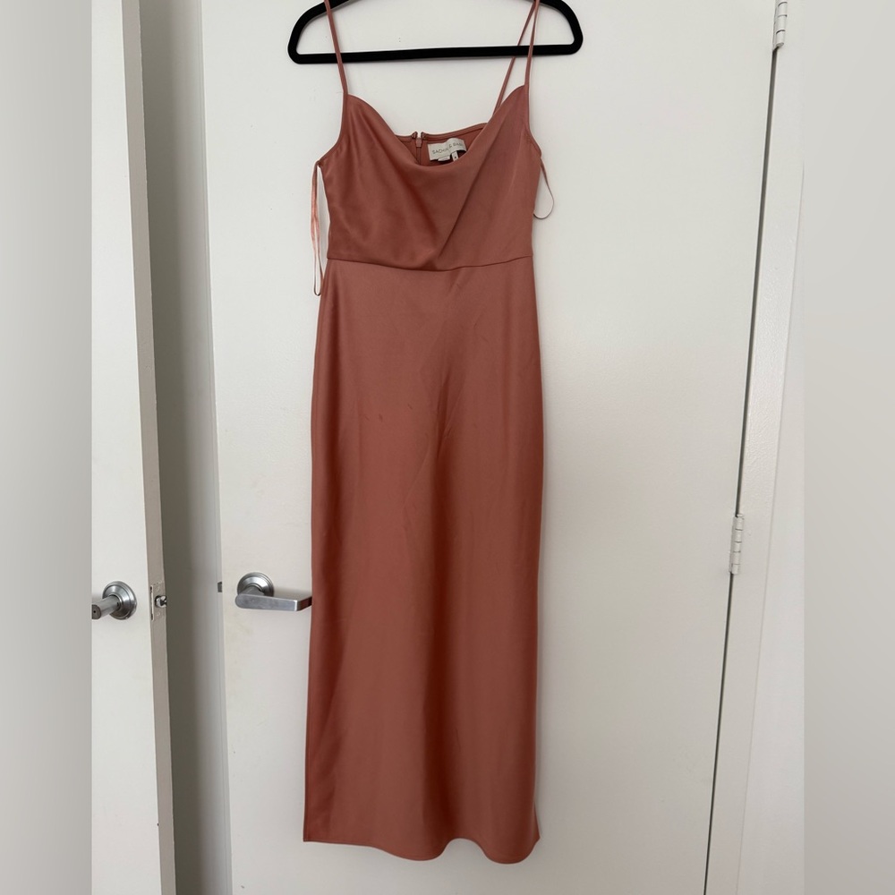 Sachin + Babi Rose Midi Dress with Spaghetti Straps